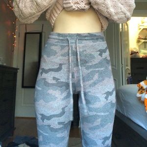 pink and gray camo joggers